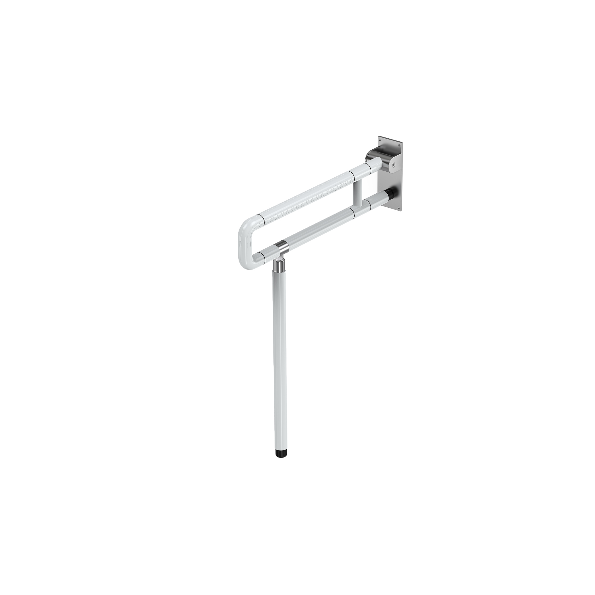White Moveable Handicap Grab Bar, Tube-Coated