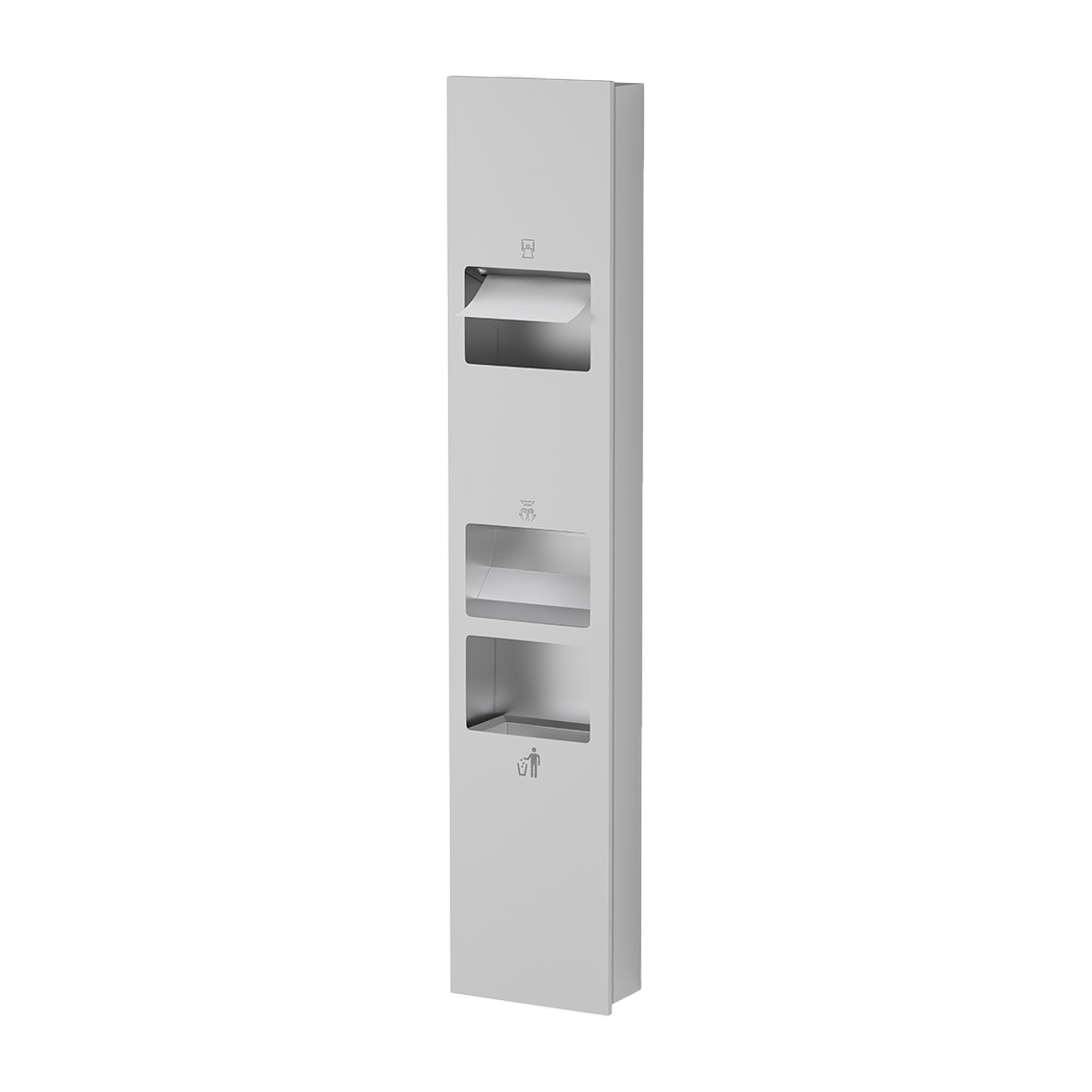 21L Stainless Steel Recessed Panel with Waste Bin
