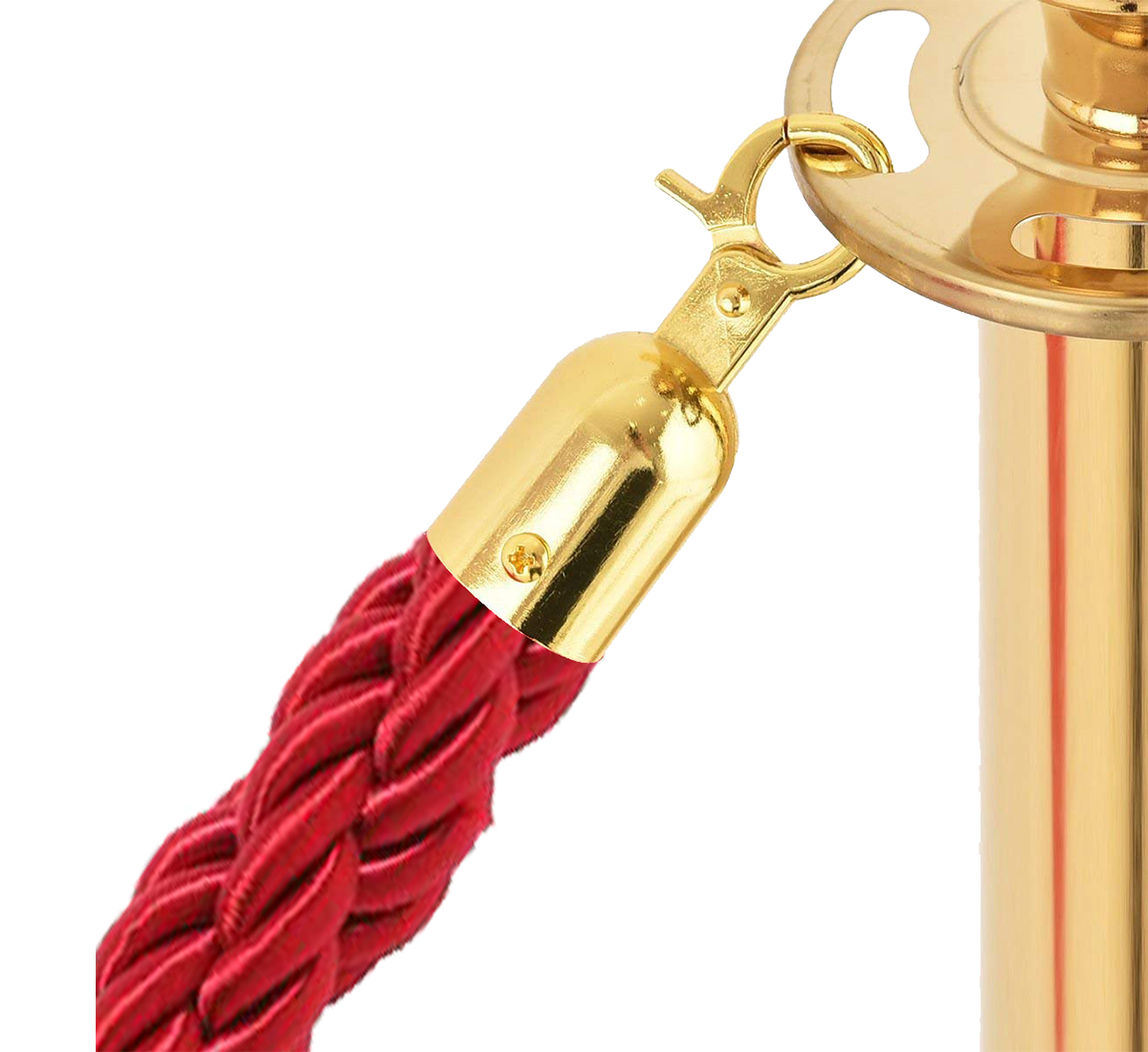 Red nylon twisted queue manager rope