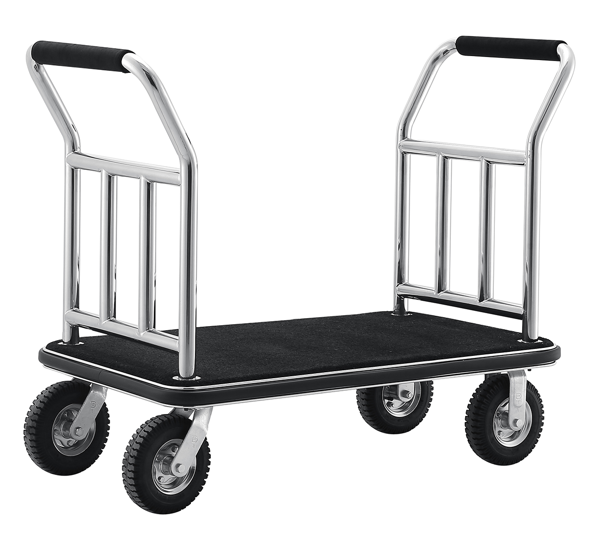 Black & Silver luggage Trolley Cart
