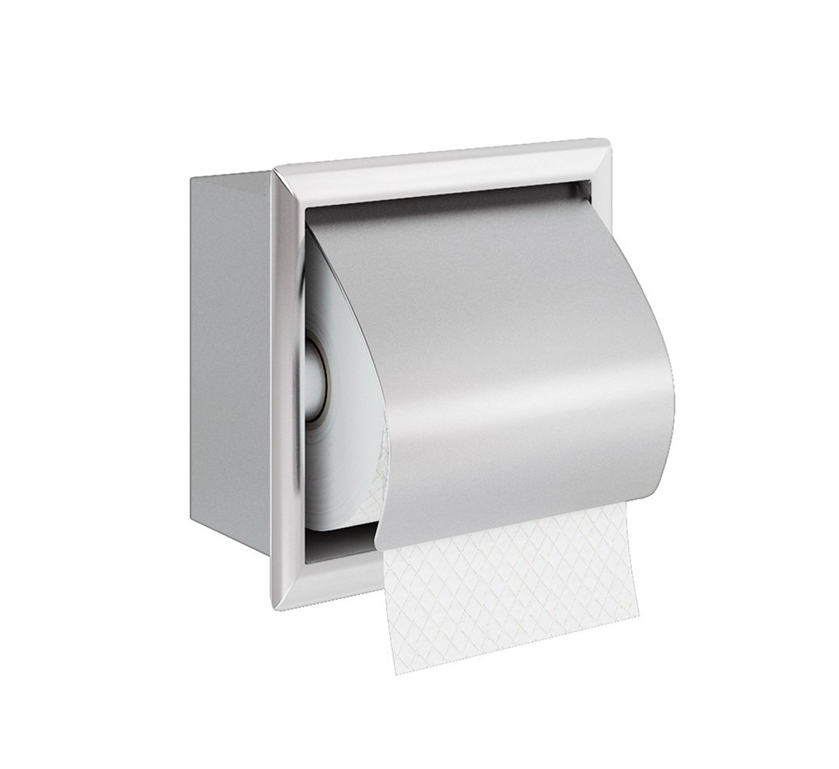 Silver manual toilet paper dispenser holder 
