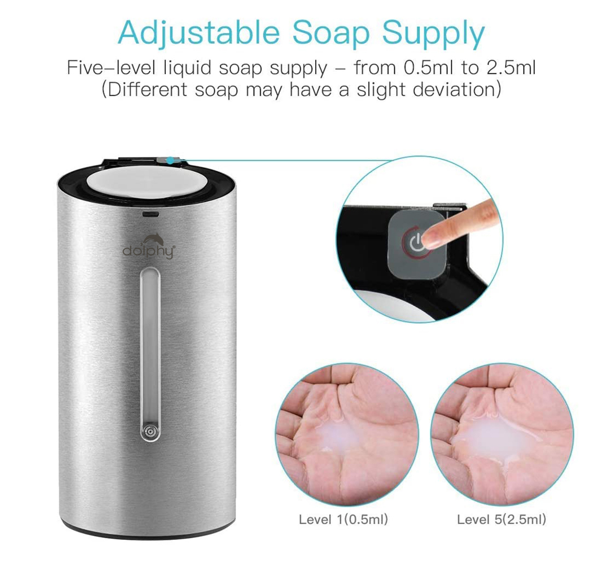Automatic 700 Ml Soap Dispenser Stainless Steel