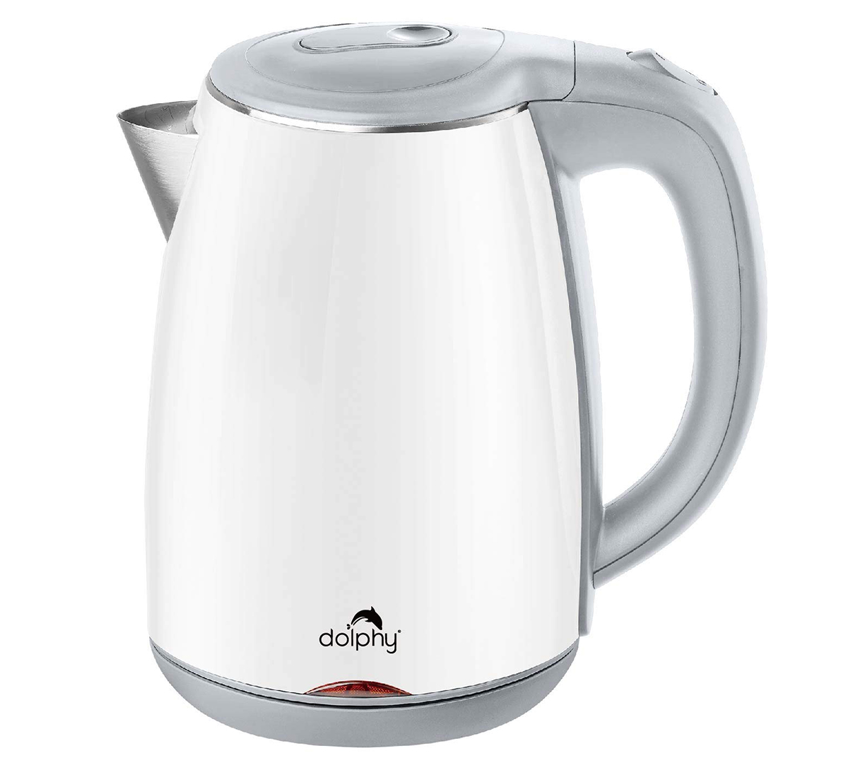 White 1800W electric kettle for hot water 