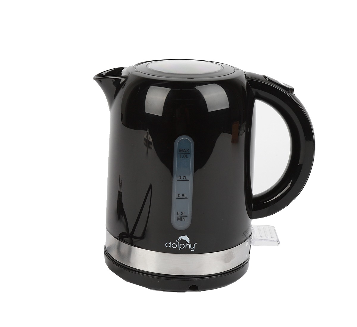 1ltr Black Electric Kettle High Grade Abs Material
