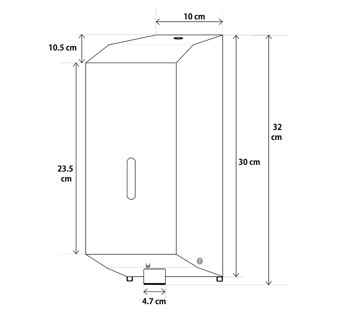 Rectangular Manual Soap Dispenser 1250ML 

