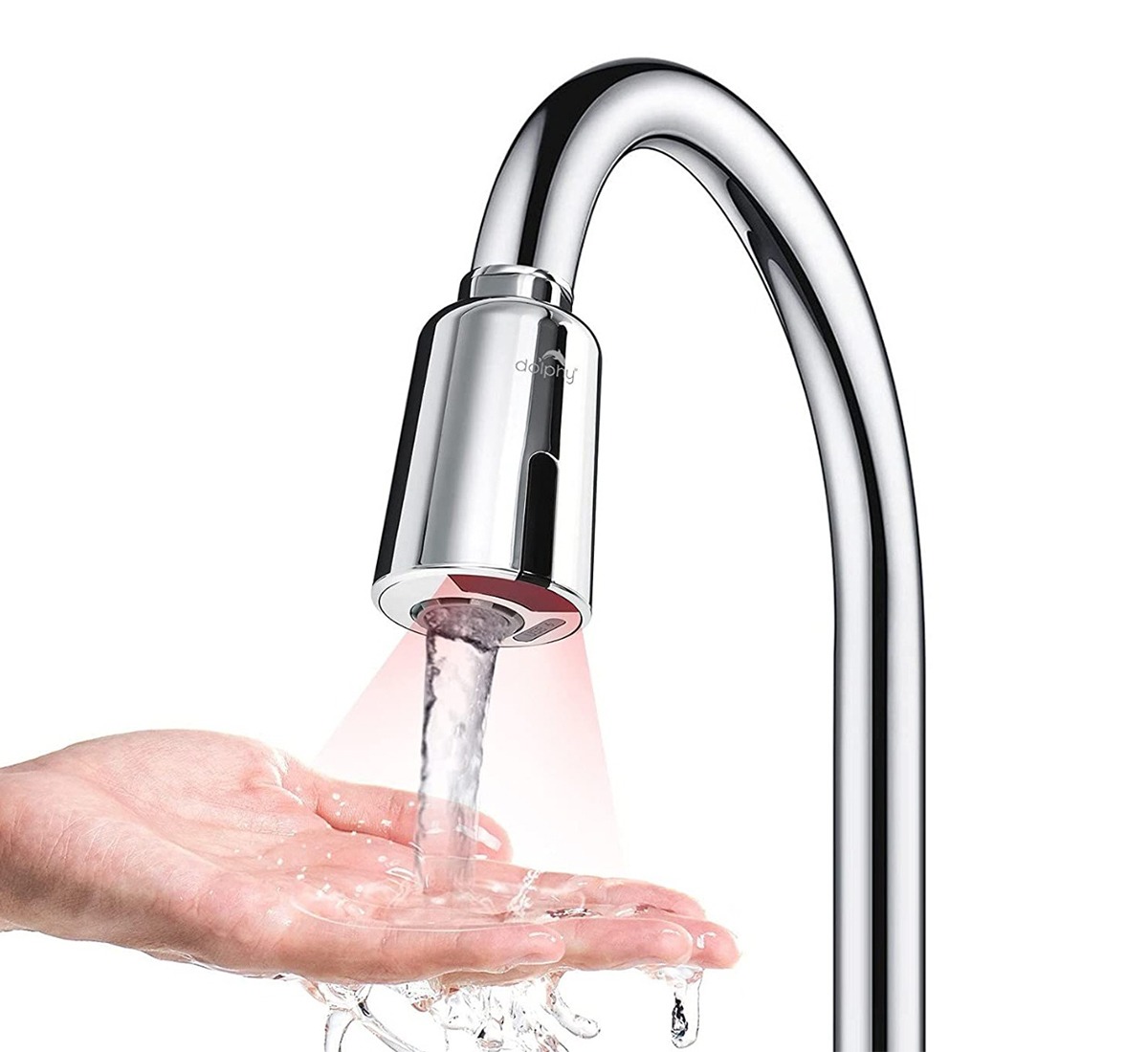 Silver Stainless Steel Automatic Tap Converter