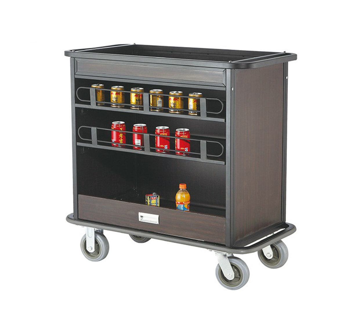 Hotel Liquor Cart and Beverages Trolley Brown