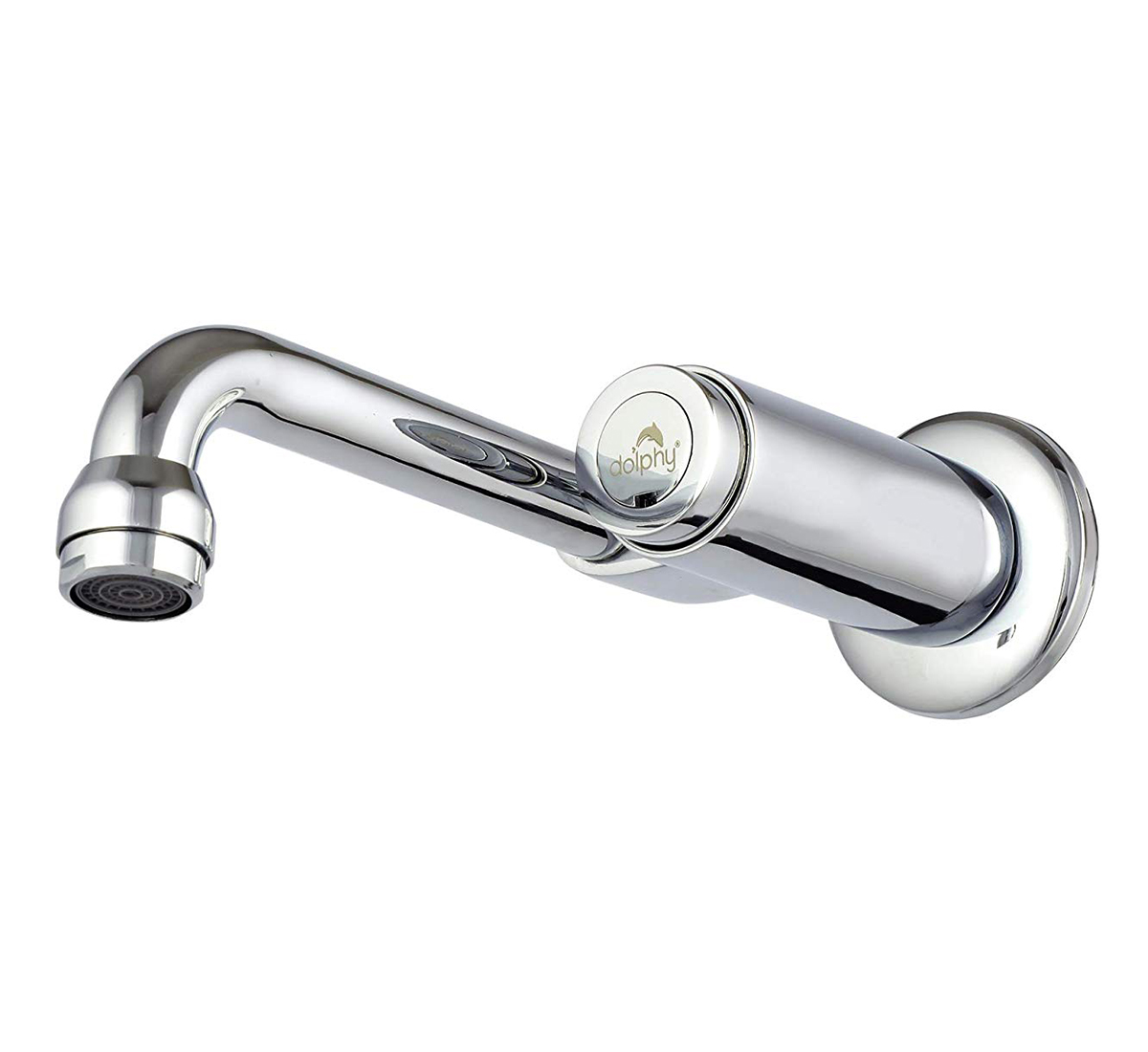 Silver self-closing sensor tap for basin