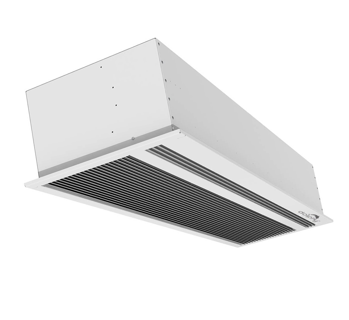 Ceiling mounted air curtain with on off switch