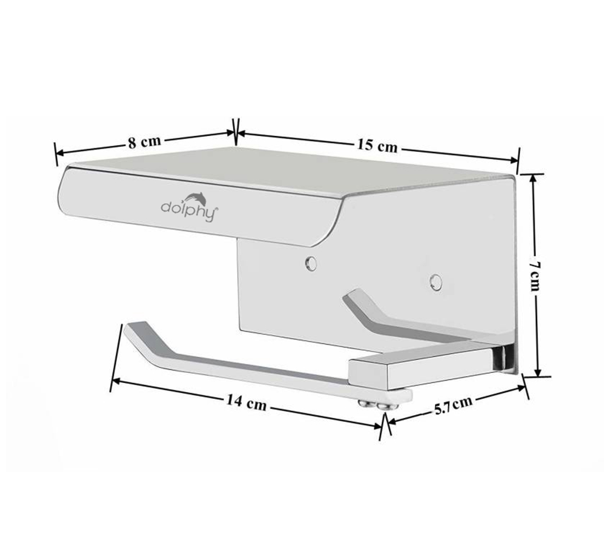 Silver toilet paper dispenser holder with mobile stand