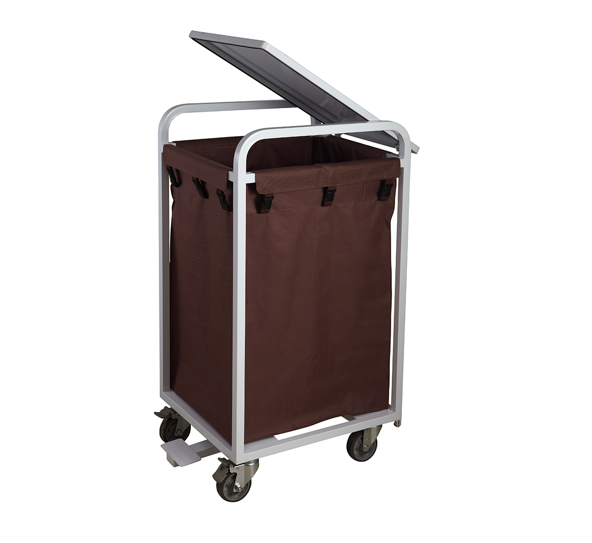 Brown Linen Cart and Laundry Trolley
