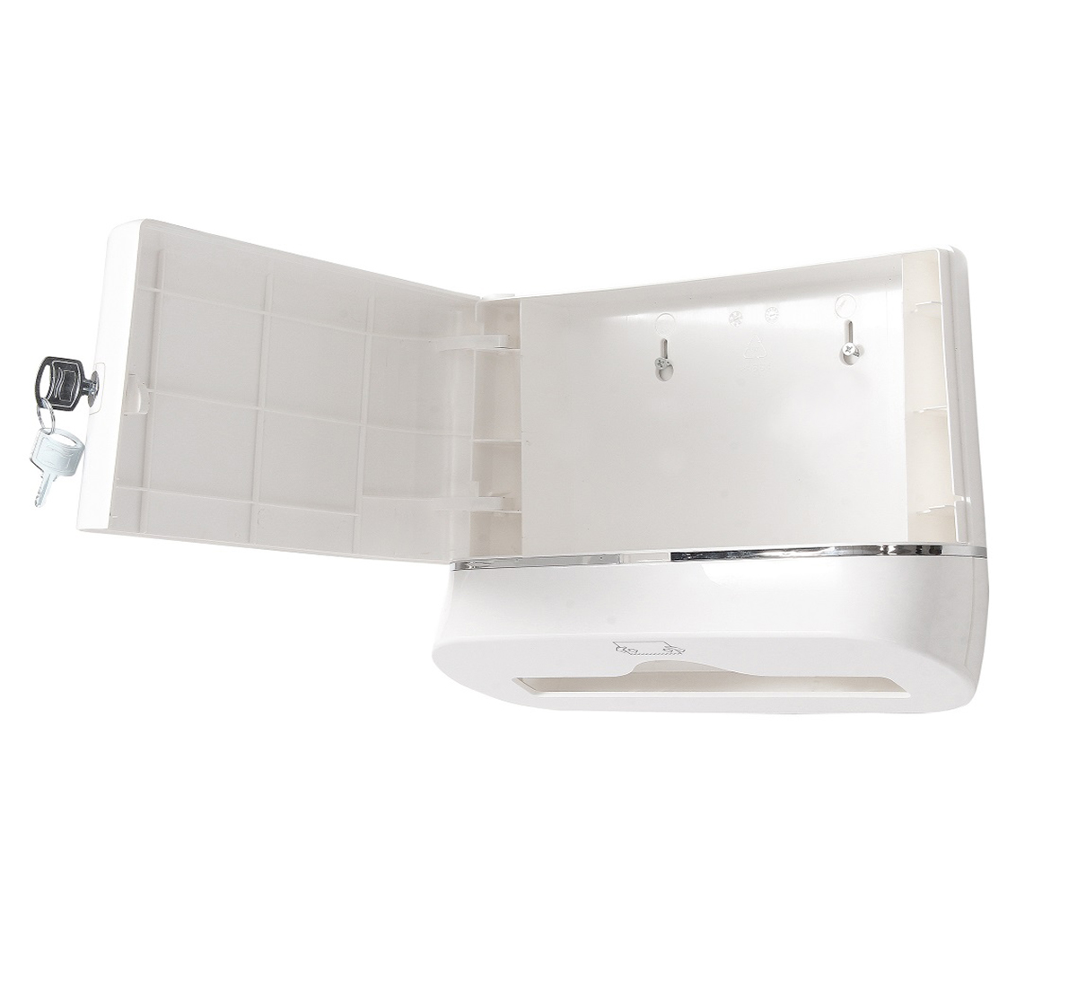 White Manual Paper Dispenser With Material ABS

