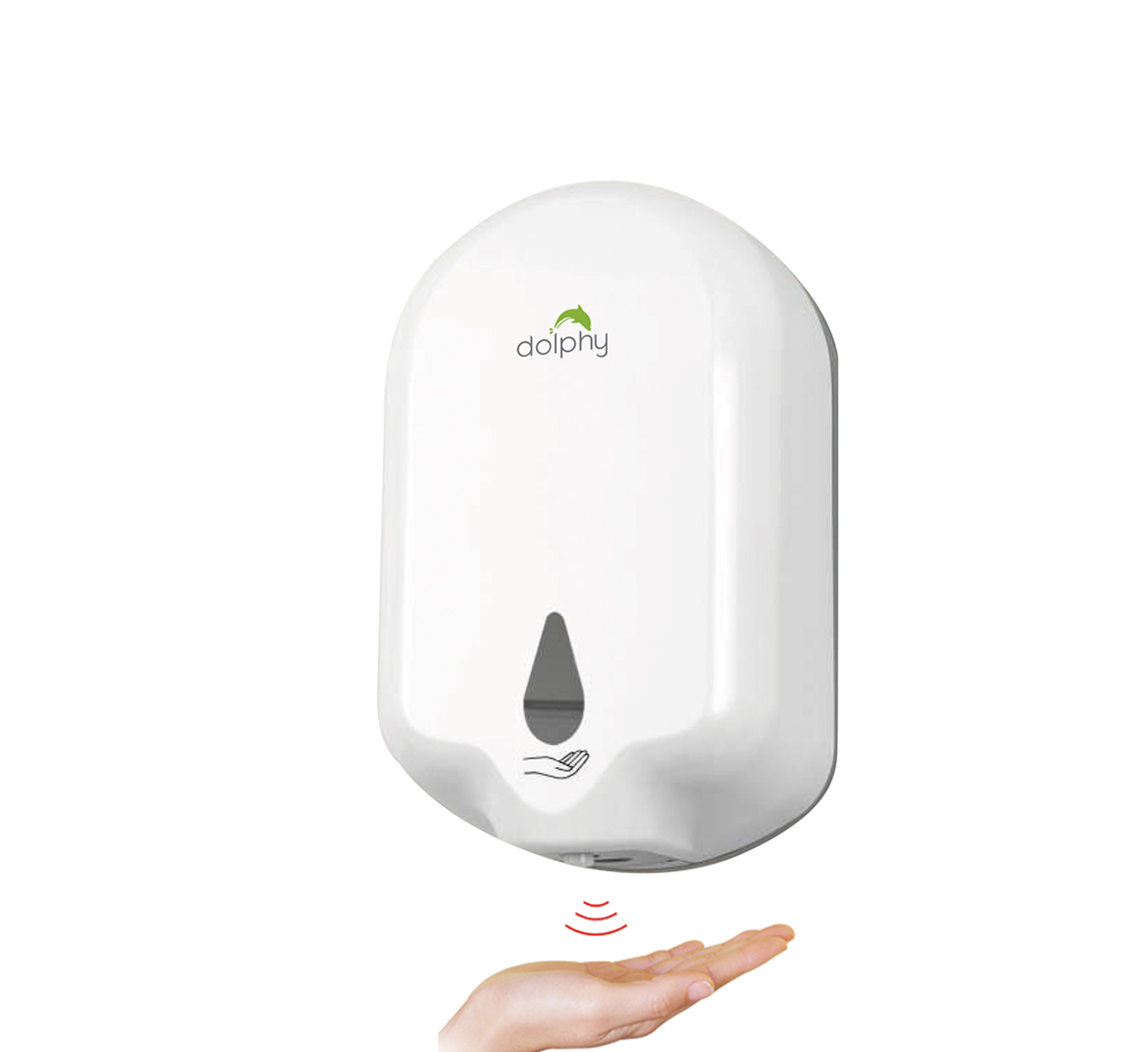 White automatic hand sanitizer dispenser spray 