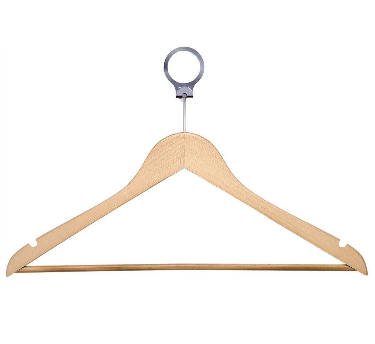 Brown wooden cloth hanger for clothes