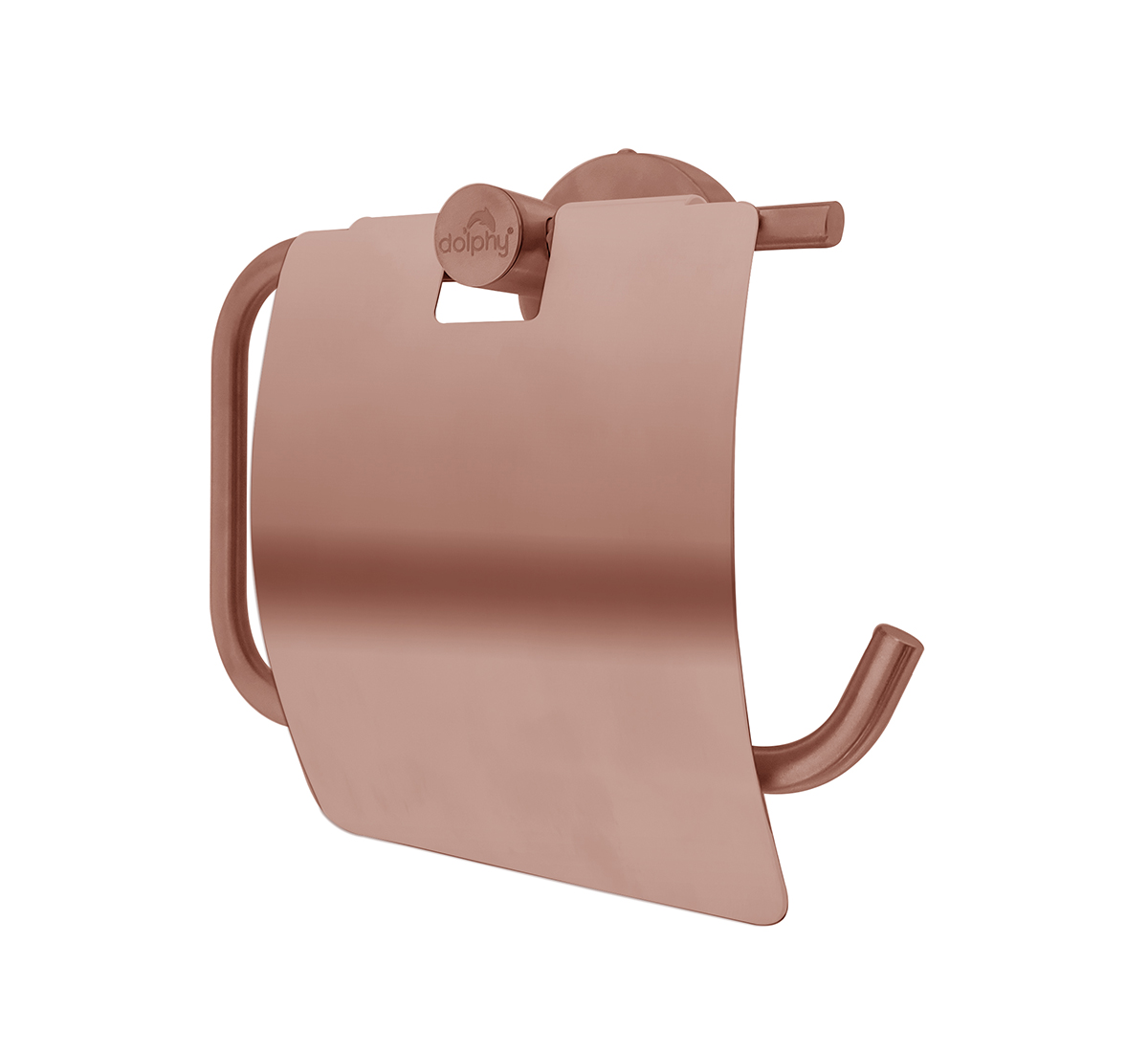 Manual Wall Mounted Rose Gold Toilet Paper Roll Holder
