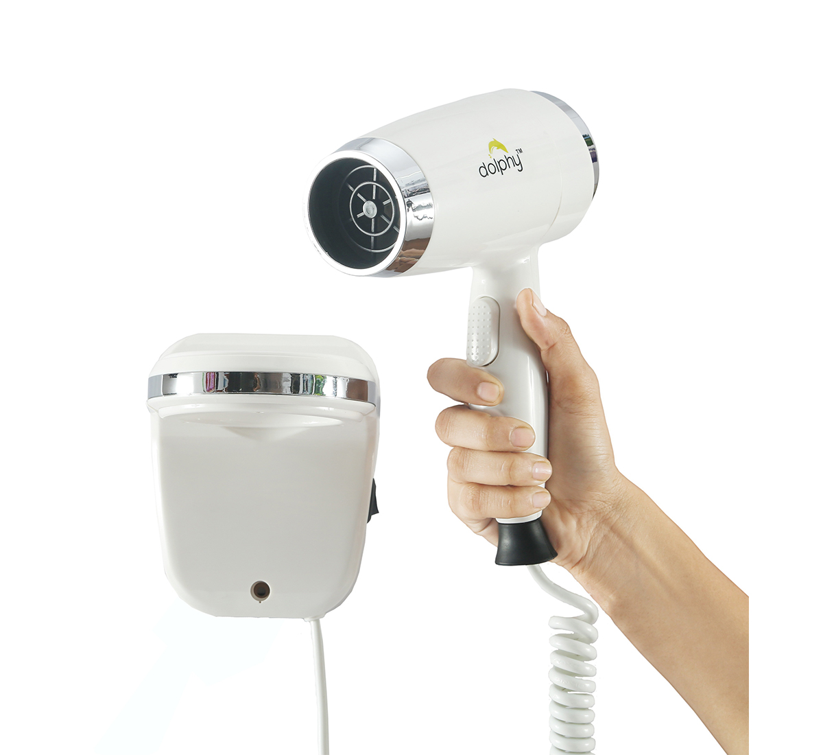 1600 W White ABS Plastic Hair Dryer With High-Speed
