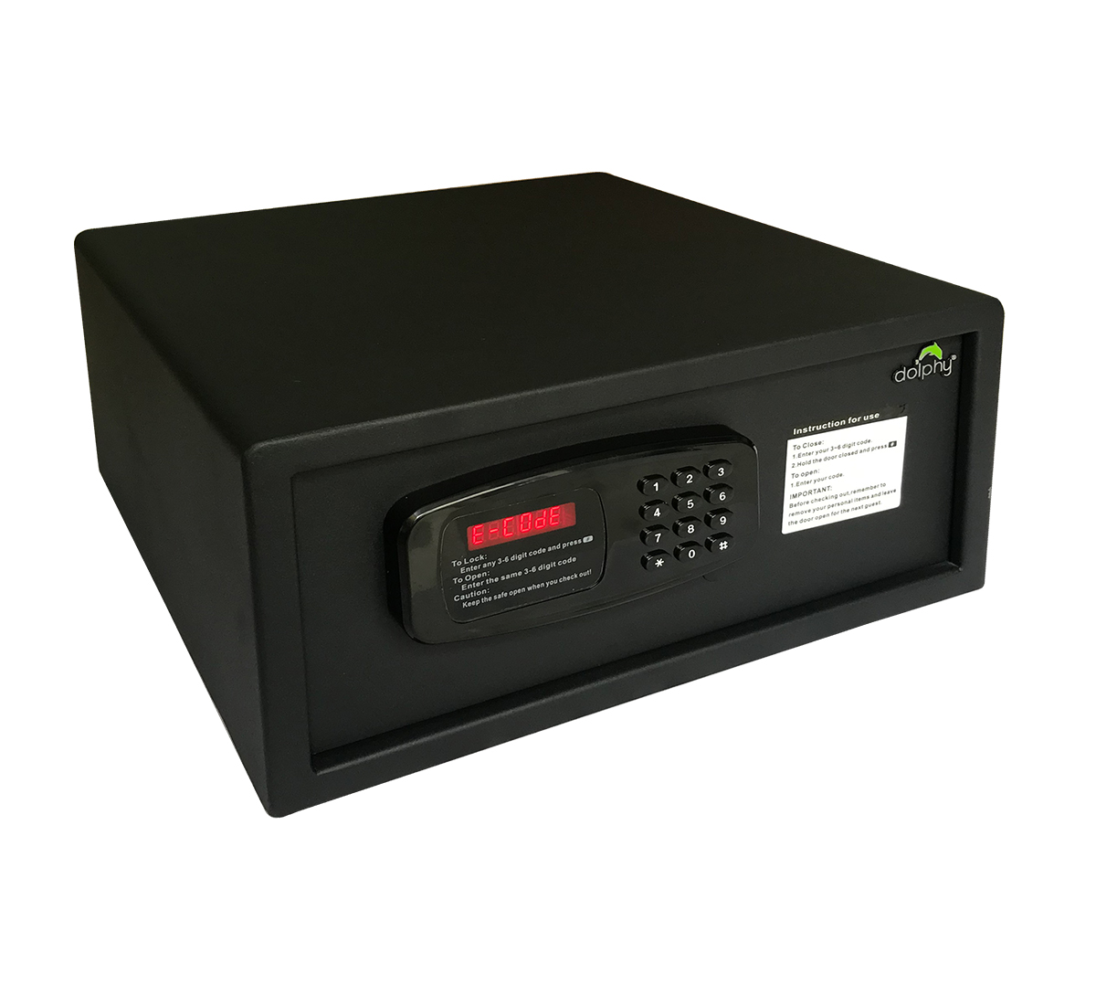 Black electric safe with auto freeze function 