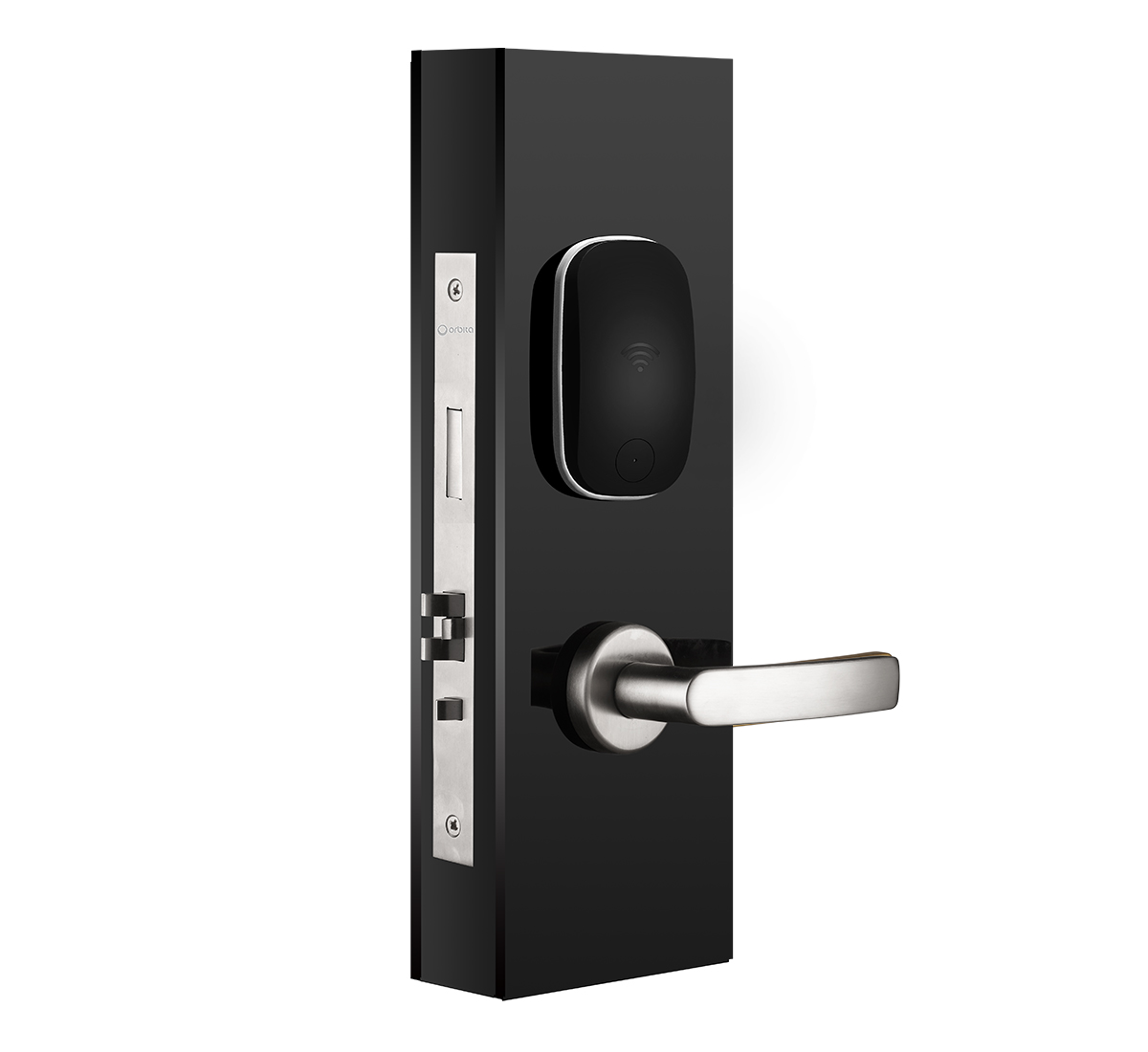Black RFID door lock with Extruded Aluminum
