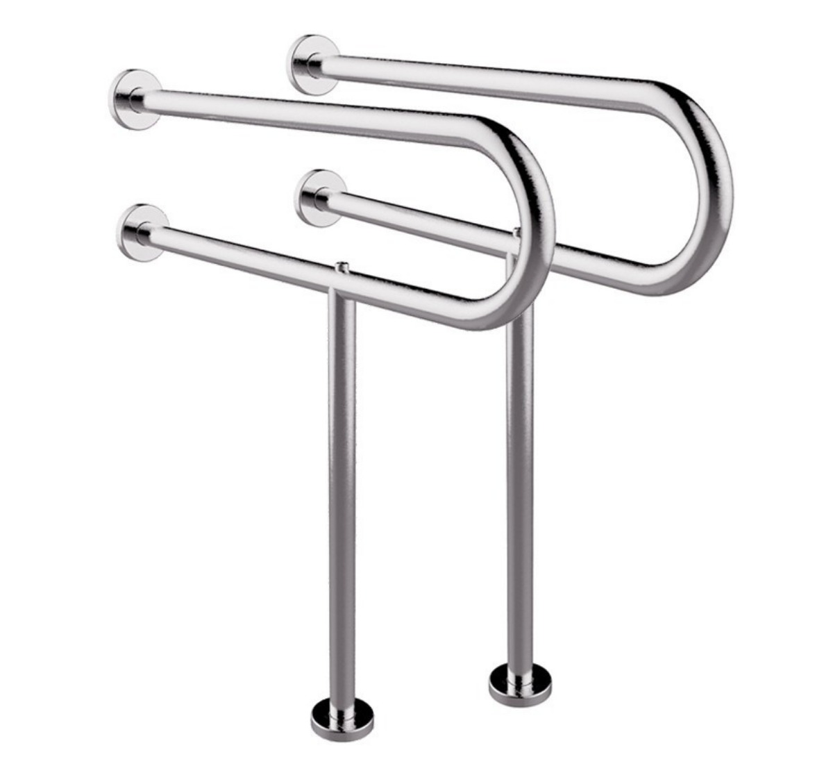 Stainless Steel U Shaped Disabled Grab Bar (Set Of 2)
