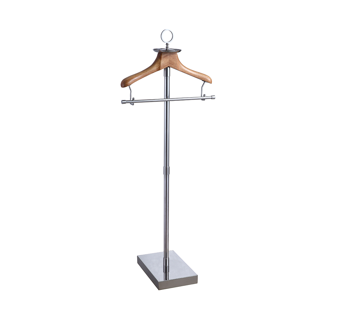 Standing Coat Rack with Wooden Cloth Hanger 