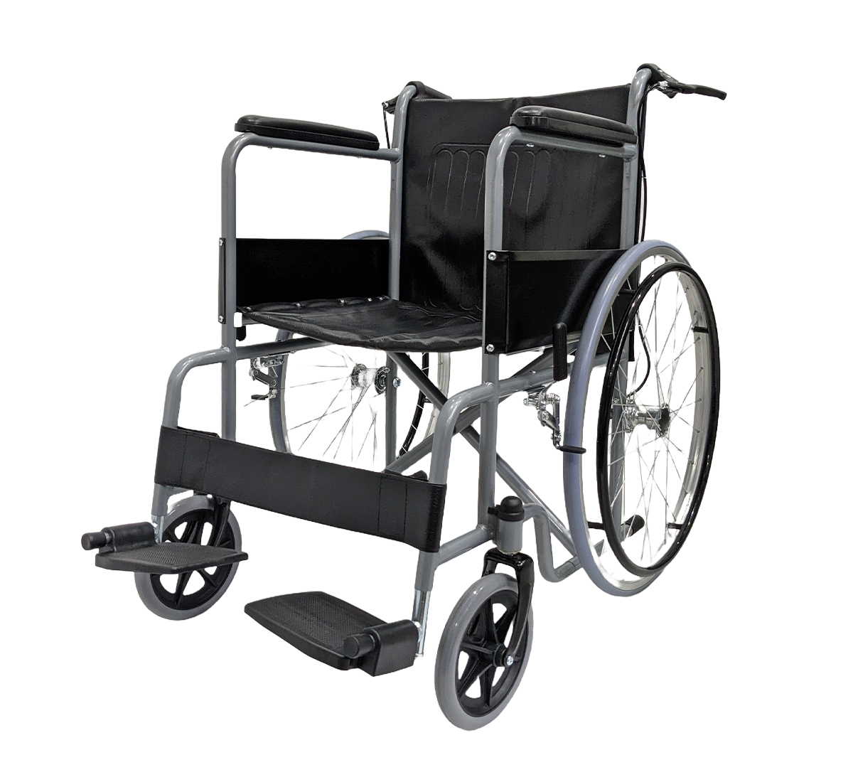 Chrome Plating Leather Handicap Wheelchair 
