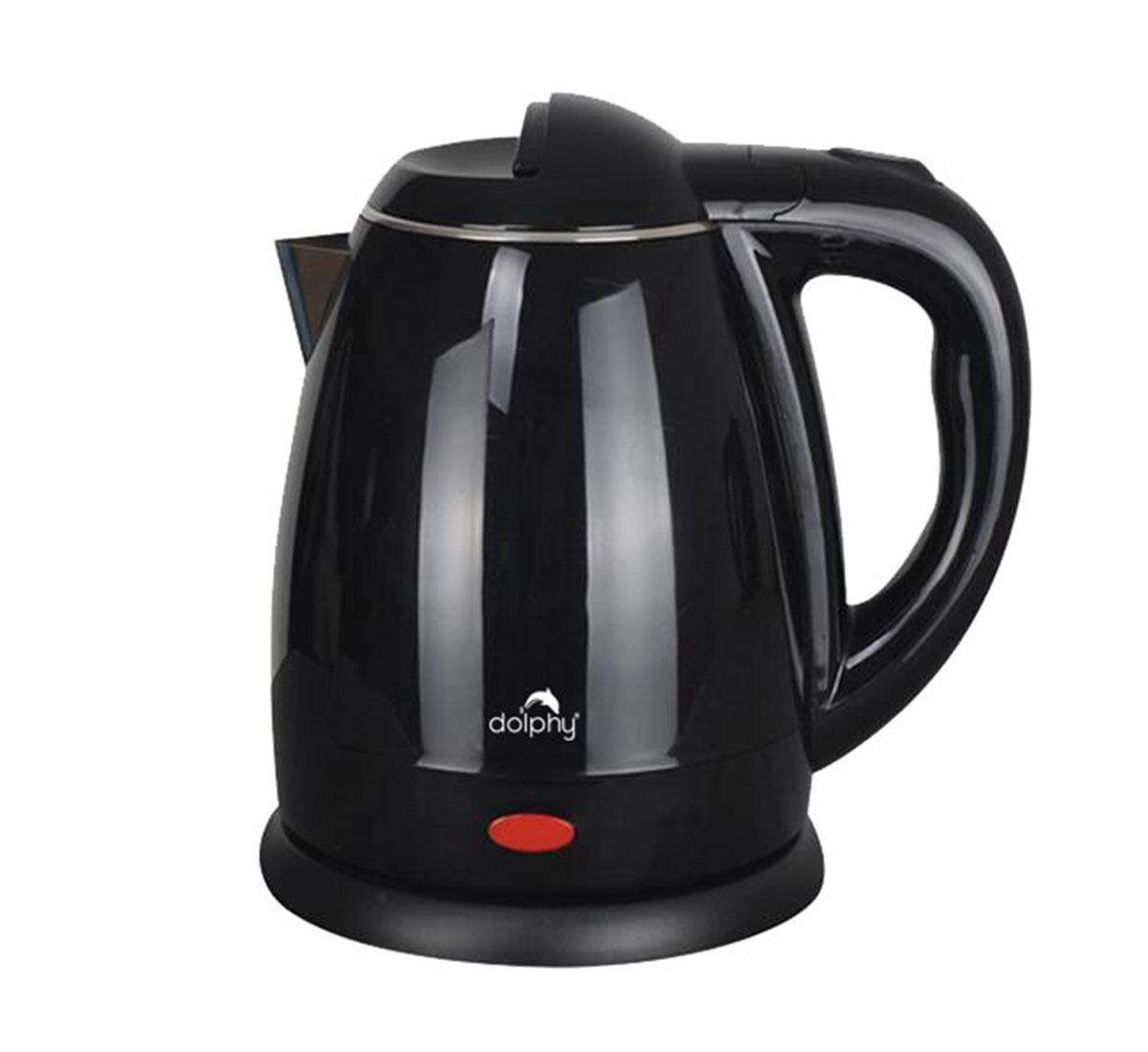 1.2 L Stainless Steel Black Electric Kettle Automatic Cutoff

