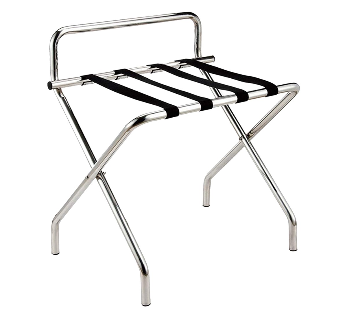 Stainless Steel Luggage Rack with Nylon Straps
