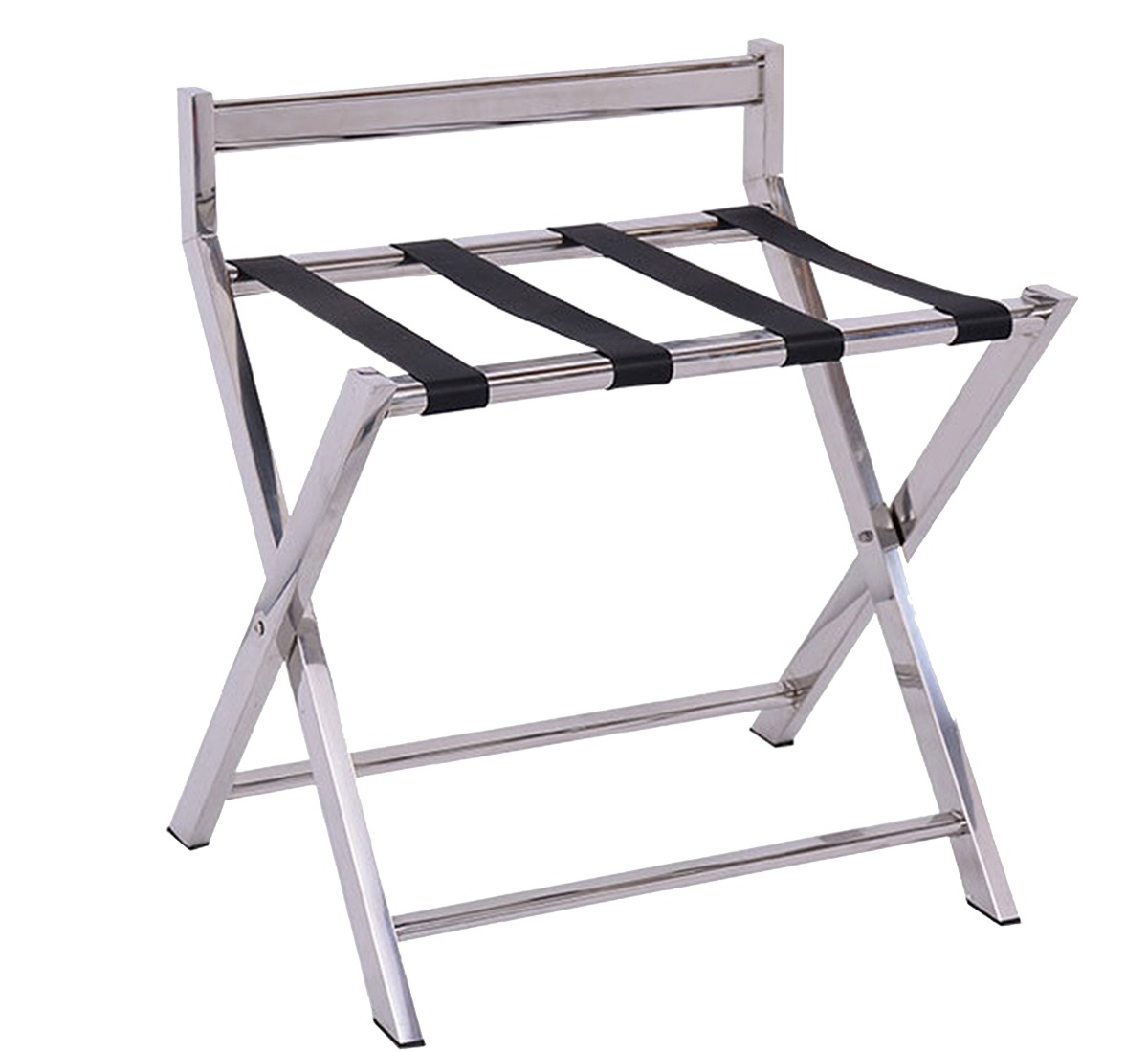 Foldable Luggage Rack with Back Support

