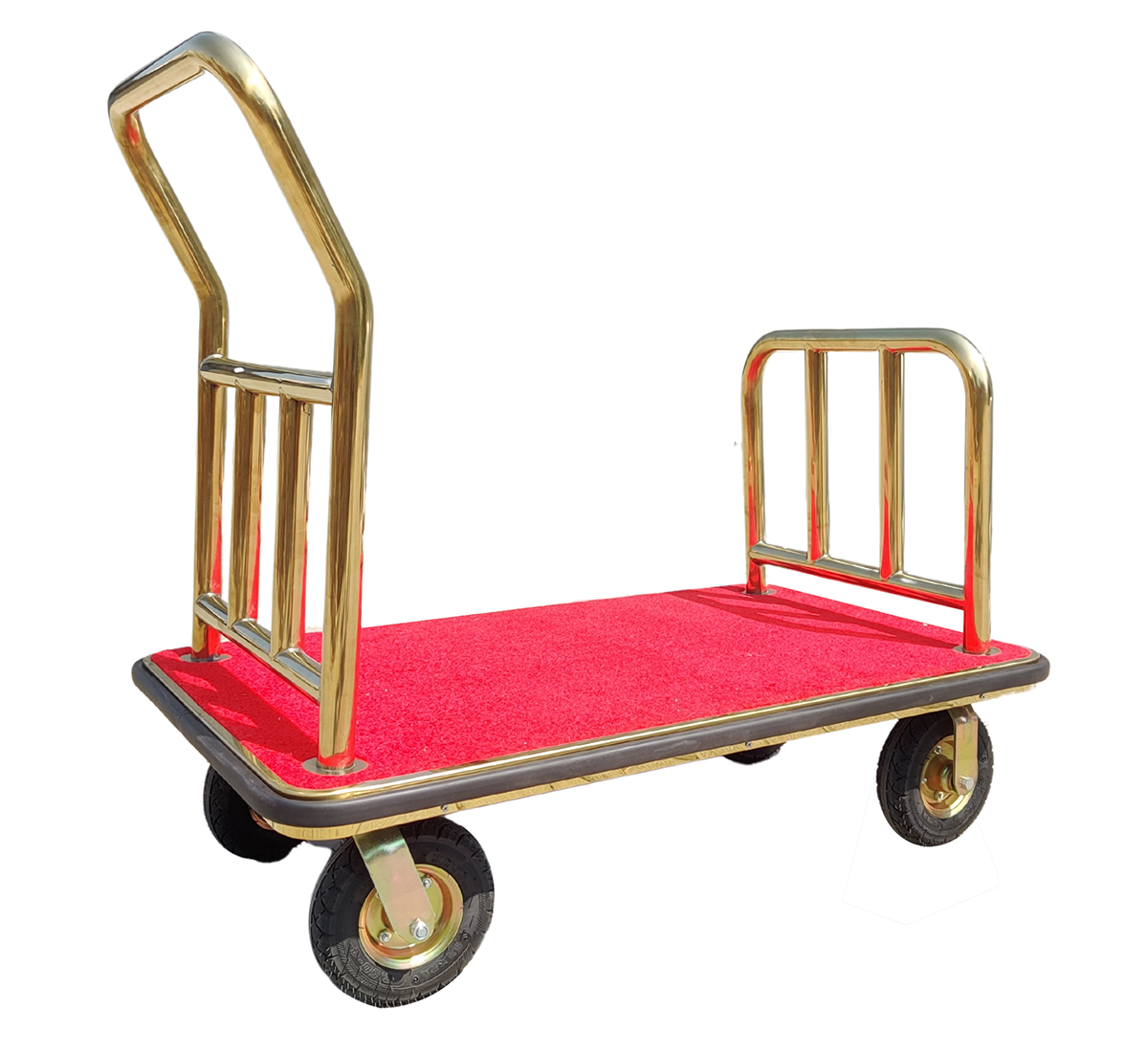 Gold Luggage cart With Metal Material