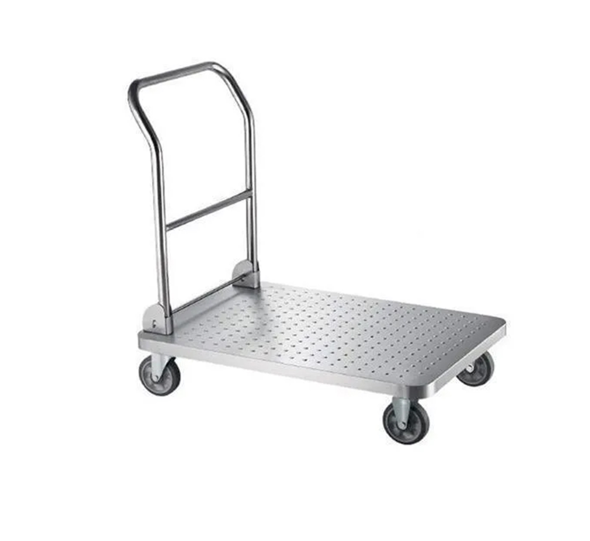 Stainless Steel Flat Handcart Foldable Platform Trolley 