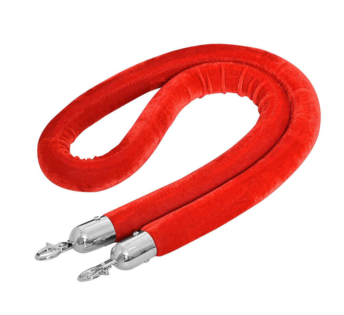 Red velvet queue manager rope with hook 