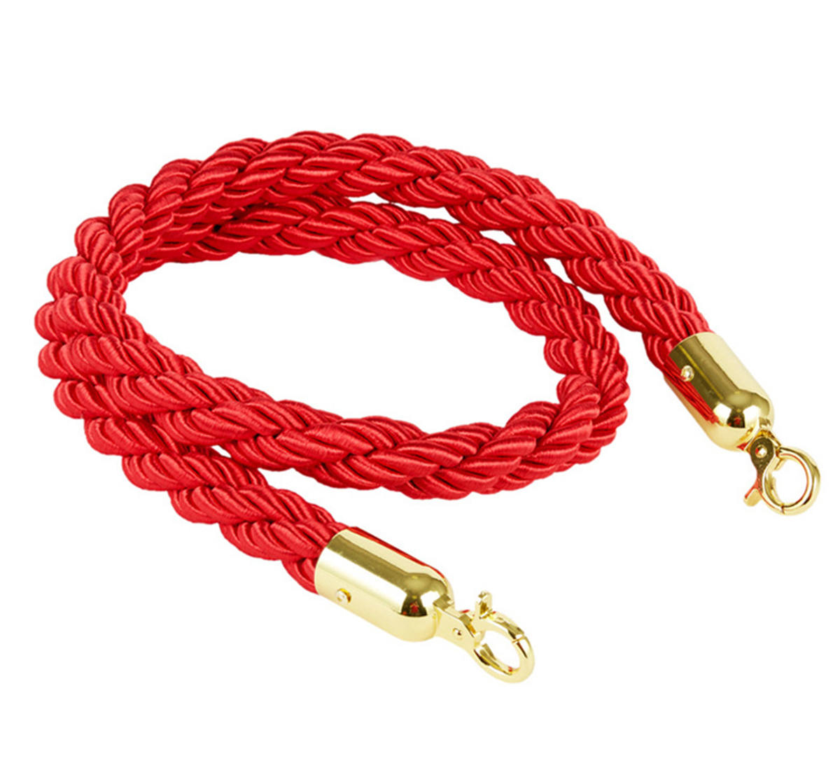 Red nylon twisted queue manager rope