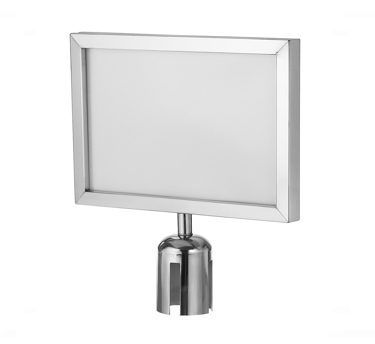A3 Paper Size Silver Horizontal Crowd Control Stanchion Holder