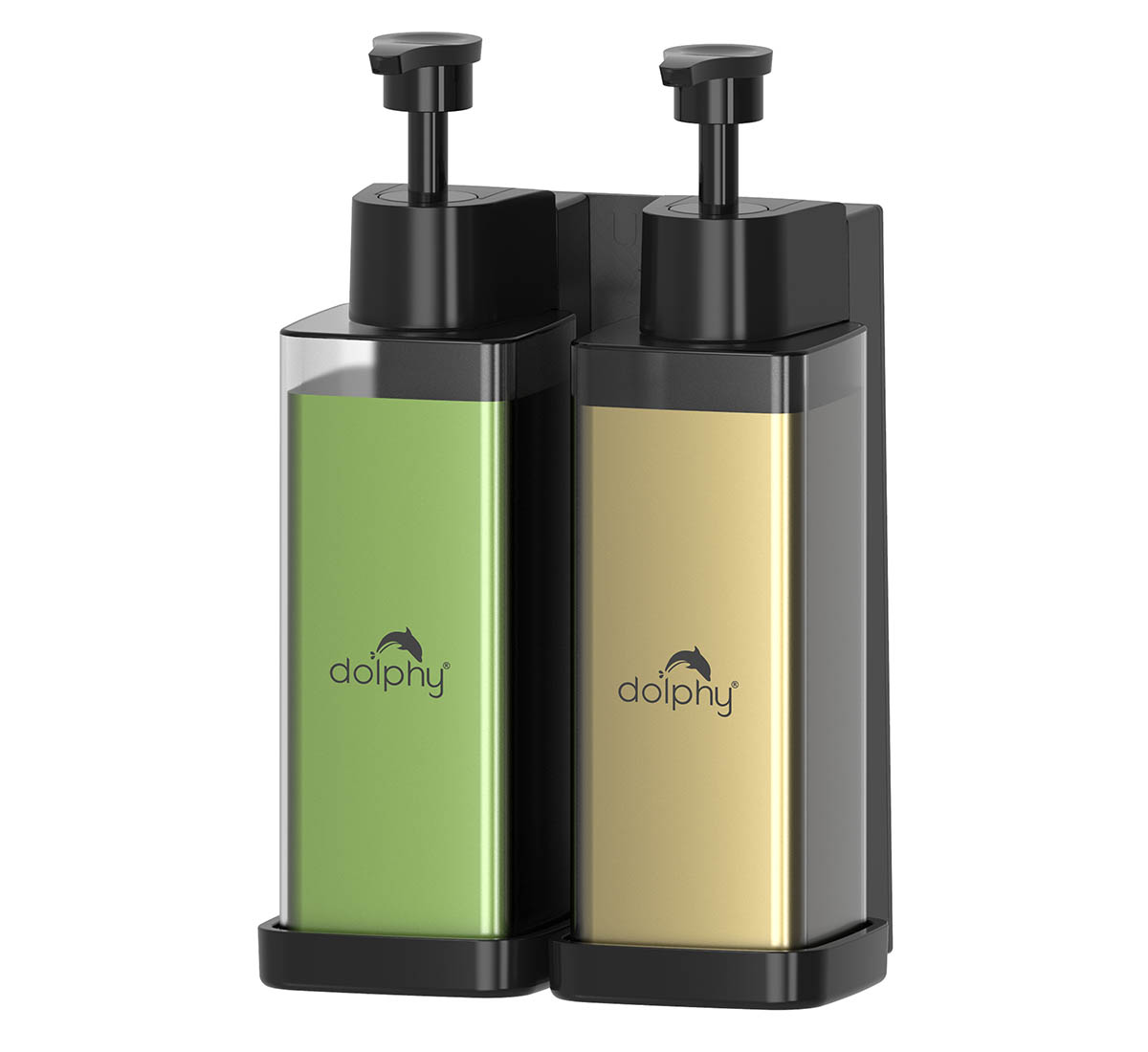 Black transparent Soap Dispenser set of 2
